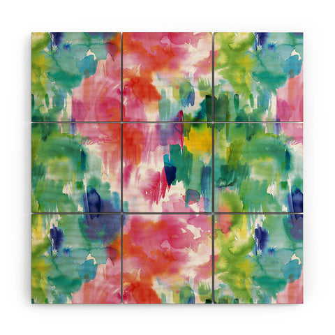 Ninola Design Painterly Tropical Texture Wood Wall Mural