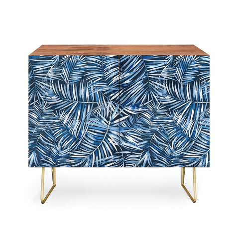 Ninola Design Palms branches navy Credenza