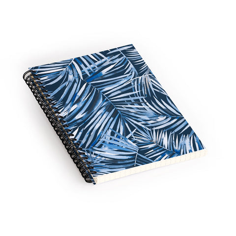 Ninola Design Palms branches navy Spiral Notebook