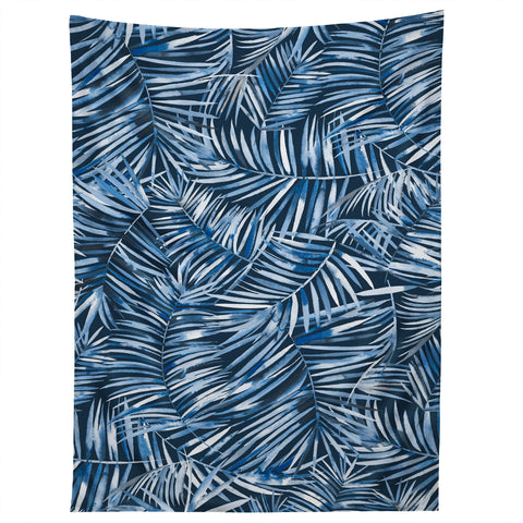 Ninola Design Palms branches navy Tapestry