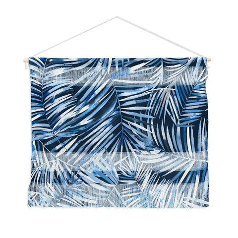 Ninola Design Palms branches navy Wall Hanging Landscape