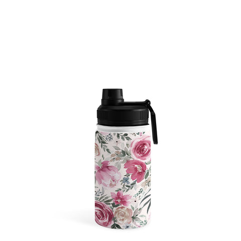 Ninola Design Pastel peony rose bouquet Pink Water Bottle