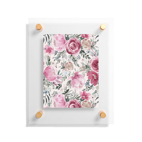 Ninola Design Pastel peony rose bouquet Pink Floating Acrylic Print