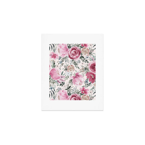 Ninola Design Pastel peony rose bouquet Pink Art Print