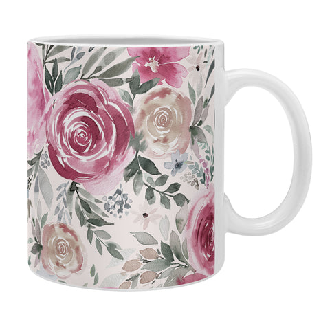Ninola Design Pastel peony rose bouquet Pink Coffee Mug