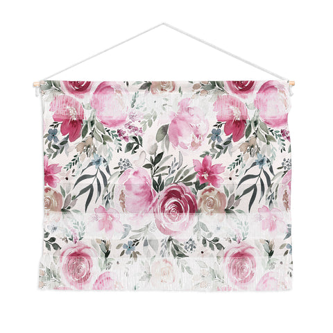 Ninola Design Pastel peony rose bouquet Pink Wall Hanging Landscape