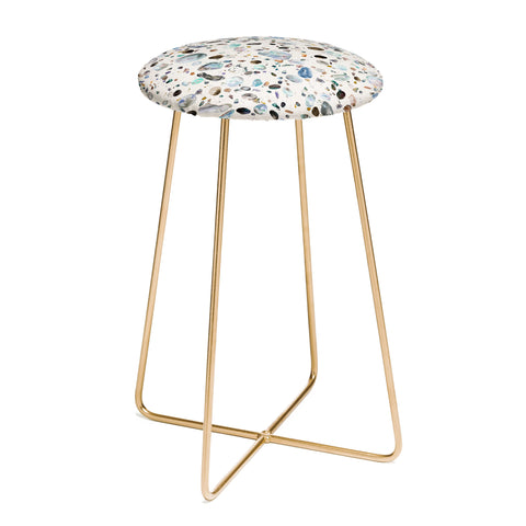 Ninola Design Pebble terrazzo blue Counter Stool
