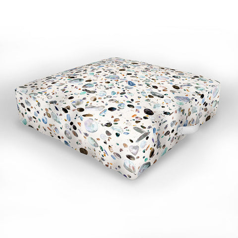 Ninola Design Pebble terrazzo blue Outdoor Floor Cushion