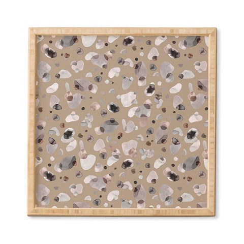 Ninola Design Pebbles Beige Framed Wall Art