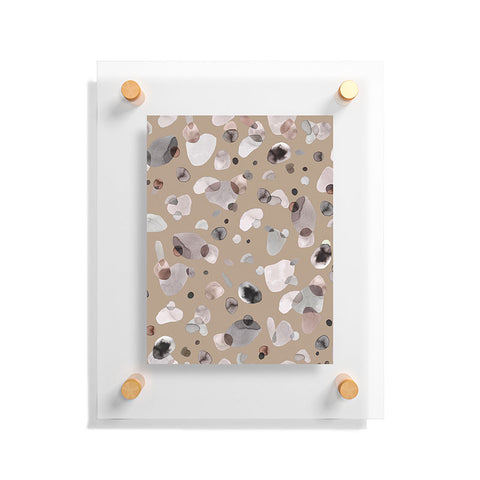 Ninola Design Pebbles Beige Floating Acrylic Print