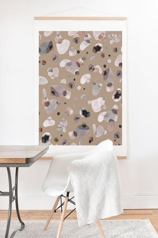 Ninola Design Pebbles Beige Art Print And Hanger