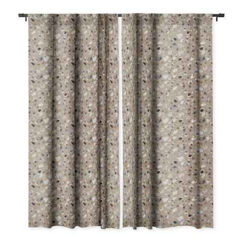 Ninola Design Pebbles Beige Blackout Window Curtain