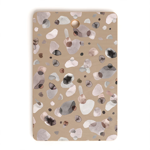 Ninola Design Pebbles Beige Cutting Board Rectangle