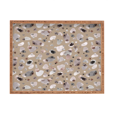 Ninola Design Pebbles Beige Rectangular Tray