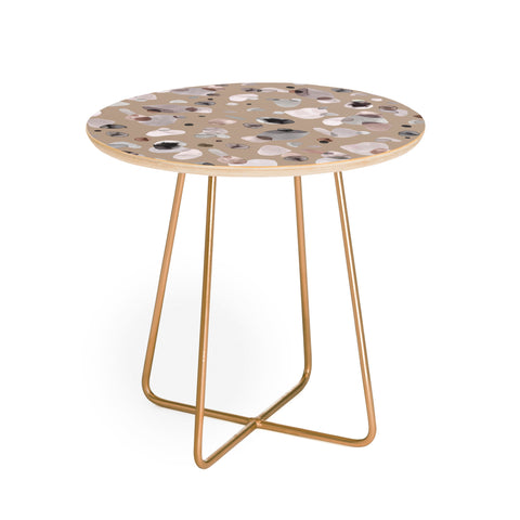 Ninola Design Pebbles Beige Round Side Table