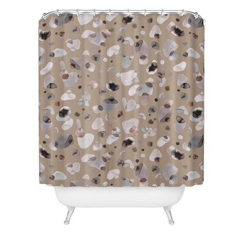 Ninola Design Pebbles Beige Shower Curtain