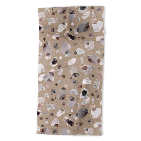 Ninola Design Pebbles Beige Beach Towel