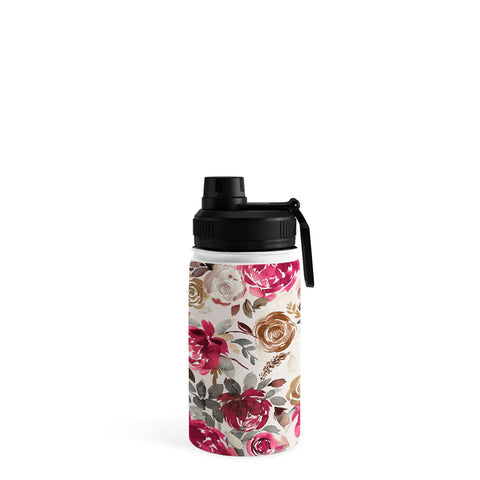 Ninola Design Peonies Roses Holiday flo Water Bottle
