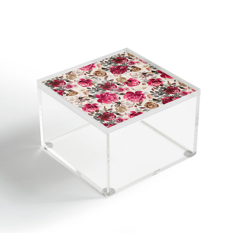 Ninola Design Peonies Roses Holiday flo Acrylic Box