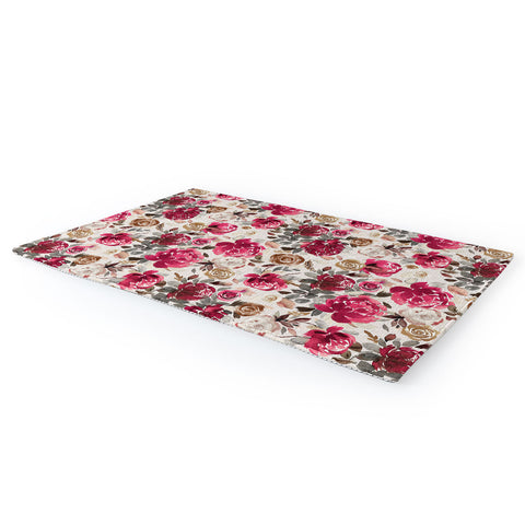 Ninola Design Peonies Roses Holiday flo Area Rug