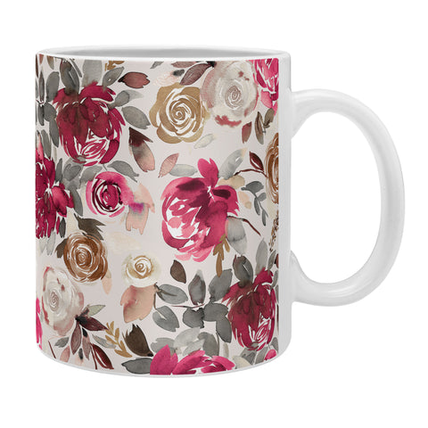 Ninola Design Peonies Roses Holiday flo Coffee Mug