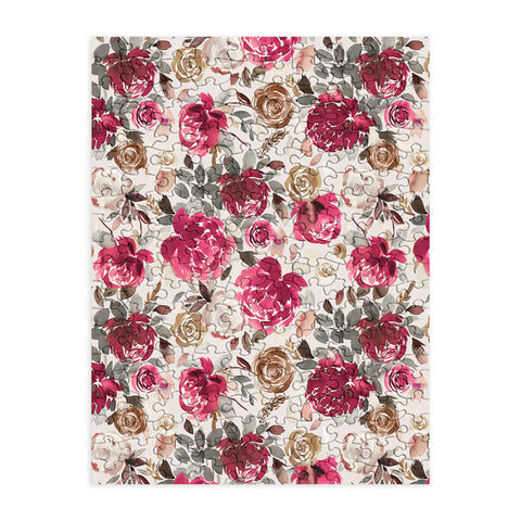 Ninola Design Peonies Roses Holiday flo Puzzle