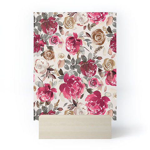 Ninola Design Peonies Roses Holiday flo Mini Art Print