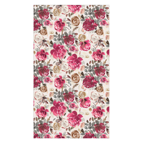 Ninola Design Peonies Roses Holiday flo Tablecloth