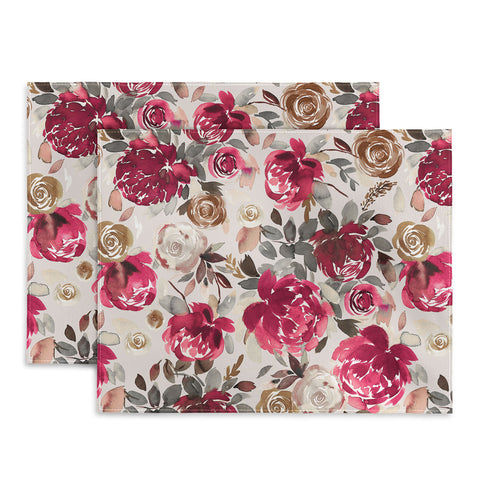 Ninola Design Peonies Roses Holiday flo Placemat