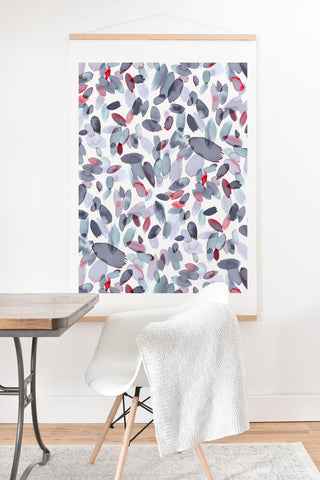 Ninola Design Petal Stains Gray Art Print And Hanger