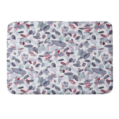 Ninola Design Petal Stains Gray Memory Foam Bath Mat