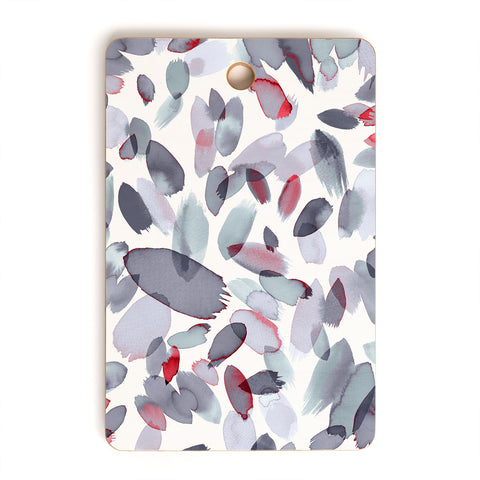 Ninola Design Petal Stains Gray Cutting Board Rectangle