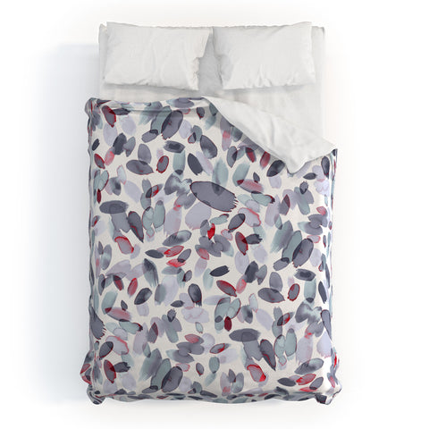 Ninola Design Petal Stains Gray Duvet Cover