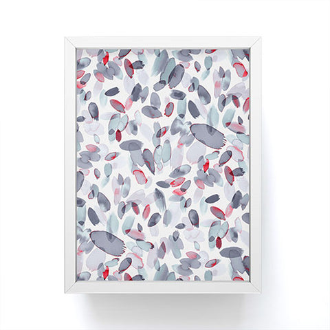 Ninola Design Petal Stains Gray Framed Mini Art Print