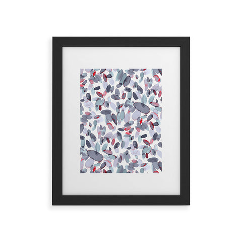 Ninola Design Petal Stains Gray Framed Art Print