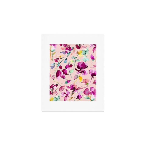 Ninola Design Pink botanical watercolor Art Print