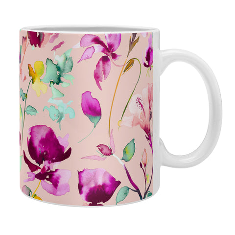 Ninola Design Pink botanical watercolor Coffee Mug