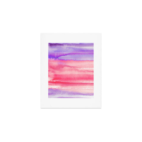 Ninola Design Pink Coral Watercolor Gradient Art Print
