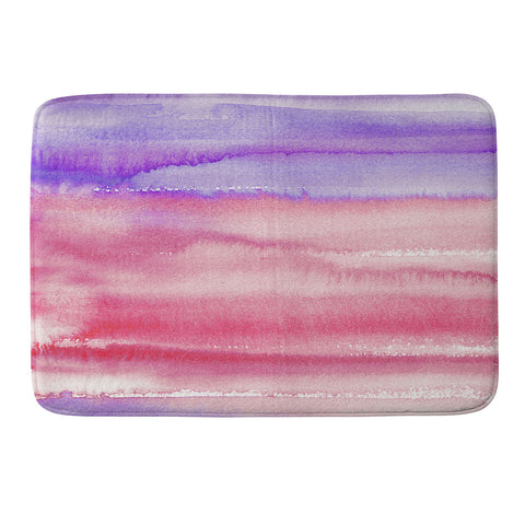Ninola Design Pink Coral Watercolor Gradient Memory Foam Bath Mat