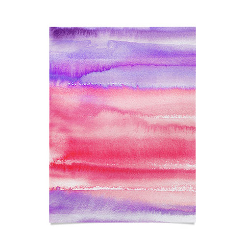 Ninola Design Pink Coral Watercolor Gradient Poster