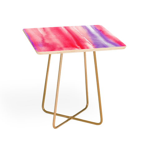 Ninola Design Pink Coral Watercolor Gradient Side Table