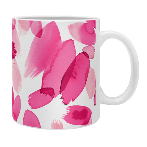 Ninola Design Pink flower petals abstract stains Coffee Mug