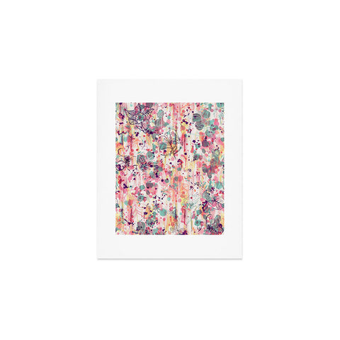 Ninola Design Pink Graffiti Flowers Art Print