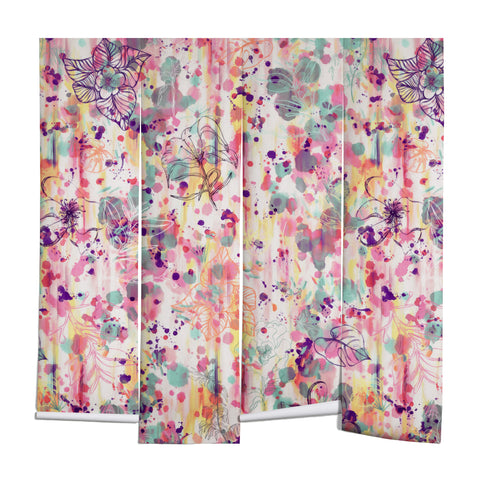 Ninola Design Pink Graffiti Flowers Wall Mural