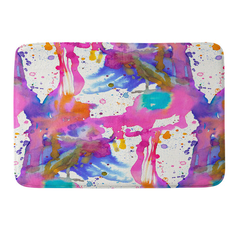 Ninola Design Pink paint splashes dripping Memory Foam Bath Mat