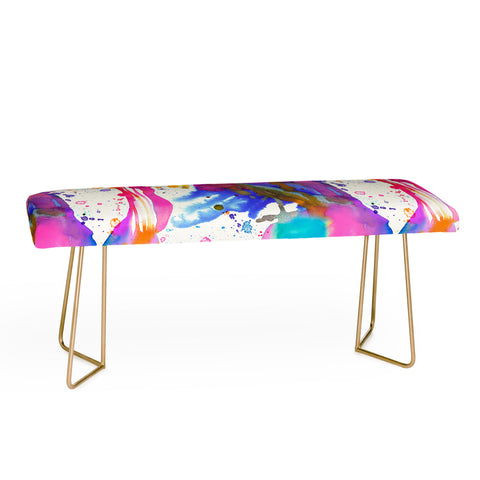 Ninola Design Pink paint splashes dripping Bench