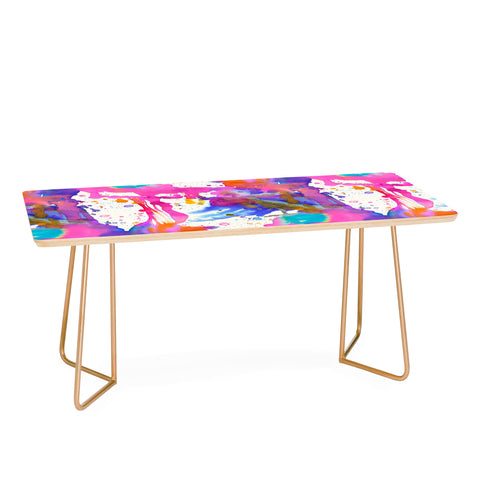 Ninola Design Pink paint splashes dripping Coffee Table