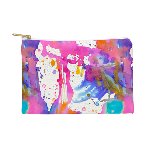 Ninola Design Pink paint splashes dripping Pouch