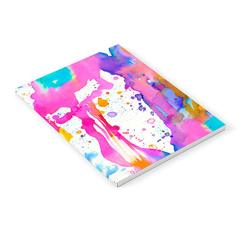 Ninola Design Pink paint splashes dripping Notebook