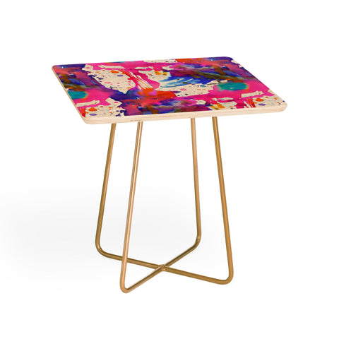 Ninola Design Pink paint splashes dripping Side Table